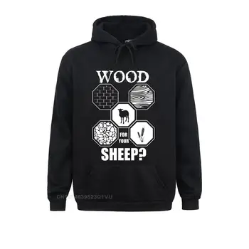 Мужской Хип-хоп Пуловер С капюшоном Wood For Your Sheep Настольная игра Settlers Of Catan Wheat Gamer Пуловер С капюшоном Рождественская Уличная Одежда